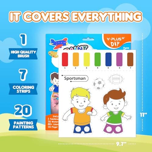 YPLUS Paint with Water Books for Toddlers, Watercolor Painting Funny Careers, Gift for Kids Ages 1-3, 2-4, 4-6 - Thumbnail 3