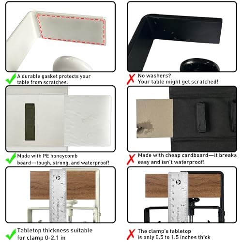 AHOMO [Upgraded] Under Desk Cable Management, 36" Cord Organizer, with Silicone Pads (No Scratch!), 16 Cable Ties, Washable PE Honeycomb Base,Fits Any Desk 0-2.1", No Stinky Cardboard! Beige - Thumbnail 5