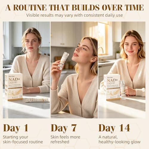 AirVigor NAD+ Liquid Supplement for Radiant Skin & Beauty Support, Daily Vitality Wellness Formula with Collagen Peptides, Hyaluronic Acid, PQQ & Quercetin, Pineapple Flavor Sticks, 14 Count - Thumbnail 5