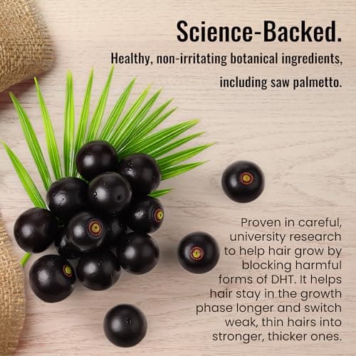 Botanical Hair Loss Foaming Serum for Thicker, Fuller Hair - Safe & Natural Formula with Saw Palmetto - Clinically-Proven for Men & Women to Improve Hair Density - By Skin Clinic for Hair - USA Made - Thumbnail 4