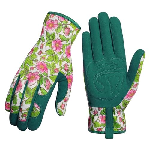 Pleneal Gardening Gloves for Women - Leather Garden Gloves Thorn Proof, Outdoor Protective Working Gloves for Weeding - Image 1