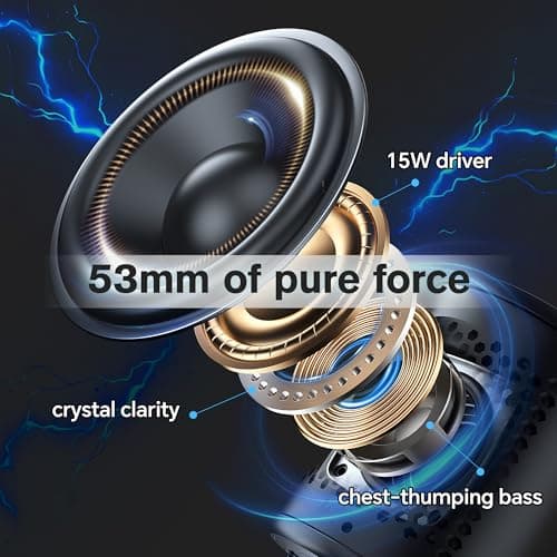 DUDGSIS Portable Bluetooth Speaker, IPX7 Waterproof Wireless Speaker with 20W Loud Stereo Sound, 15H Playtime & Beat-Synced RGB Light, Small Outdoor Speaker for Shower, Pool, Beach, Hiking and Gifts - Thumbnail 2