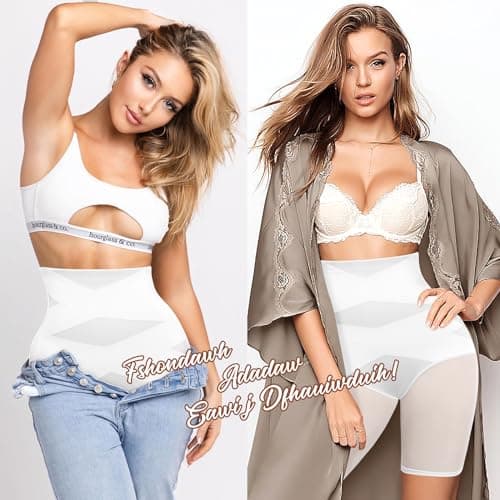 Ganado Shapewear Tummy Control Shorts for Women Cross Design High Waisted Underwear Body Shaper Stomach Shapewear - Thumbnail 5