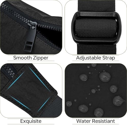 GEMIU Medium Crossbody Crescent Bag for Women Nylon Crossbody Hobo Bag with Adjustable Strap Black - Thumbnail 5