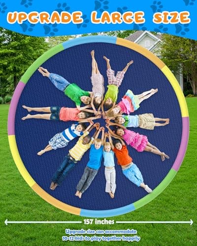 Instraella 13FT Large Splash Pad, Sprinkler for Dogs and Kids, 0.5mm Thickened Durable and Foldable Large Pool, Colorful Summer Outdoor Water Play Mat Toys for Toddlers and Dogs - Thumbnail 2