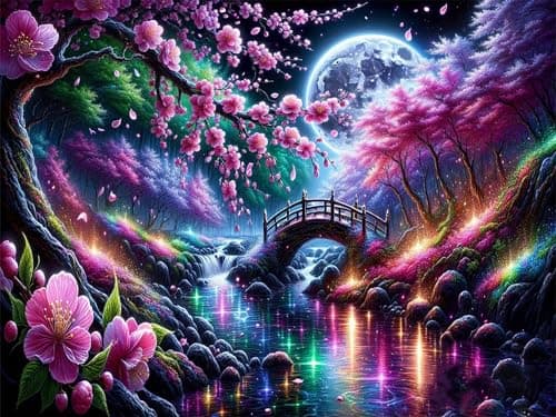 igoodom Paint by Numbers Kit for Adults Beginner, Landscape Adult Paint by Number Kits on Canvas, DIY Adults' Paint-by-Number Kits for Gift Home Wall Decor 16x12inch - Image 1