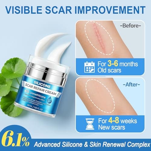 MythosFlow Scar Cream 6% Dimethicone Silicone Cream for Scars, Advanced Scar Removal Cream for Surgical, C-Section, Acne, Keloids, Burns, Old & New Scars, with Scar Tape, 1.69 fl.oz + 1.5m - Thumbnail 3