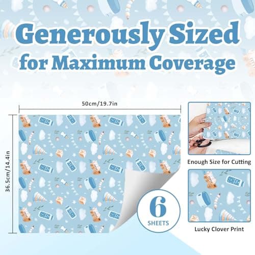 STRN Drawer Liners for Dresser, Baby Powder Scented Fragrant Drawer Liner 12 Sheets, Non-Adhesive Drawer Paper Liner for Bedroom Shelf Closet, Shoe Chest - Thumbnail 3