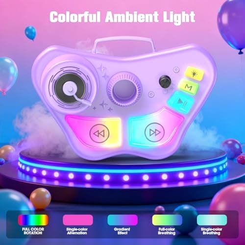 Stand Karaoke Machine for Kids, Singing Toys Gifts for 3 4 5 6 7 8 Year Old Girls Boys, Rechargeable Kid Microphone Bluetooth Speaker with 2 Wireless Mic for Girl Age 4-6 Toddler Birthday Party Toy - Thumbnail 2