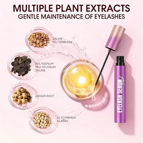 Eyelash Growth Serum with Advanced Formula to Boost Longer Fuller and Thicker Lashes and Eyebrows - Gentle & Vegan for Sensitive Eyes, Cruelty-Free - Thumbnail 3