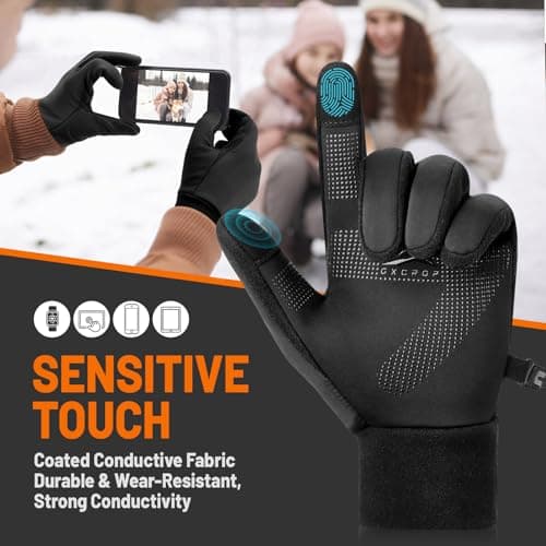 GXCROR Winter Gloves with Windproof & 3M Thermal Insulation, Touchscreen & Anti-Slip, Ideal for Running, Cycling, Hiking, Driving, and Outdoor Activities - Thumbnail 5