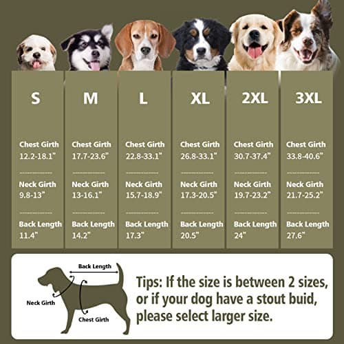 Fragralley Dog Coat Large, Waterproof Dog Jacket with Warm Fleece Lining, Adjustable Reflective Dogs Winter Coat, Turtleneck Pet Coats for Cold Weather (ArmyGreen XXXL) - Thumbnail 3