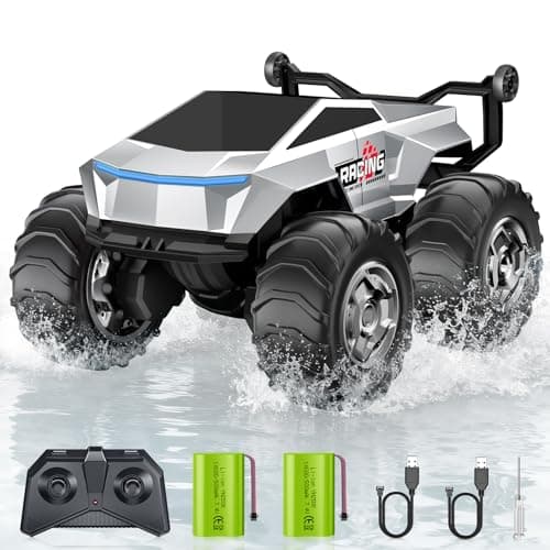 1:16 RC Truck Remote Control Car, 4WD Waterproof Amphibious RC Car All Terrain Pickup,TIME4DEALS 2.4GHz Remote Monster Truck with 360° Rotating Standing Stunt Toy Truck for Kids Boys 6 7 8 9 10 11 12+ - Image 1