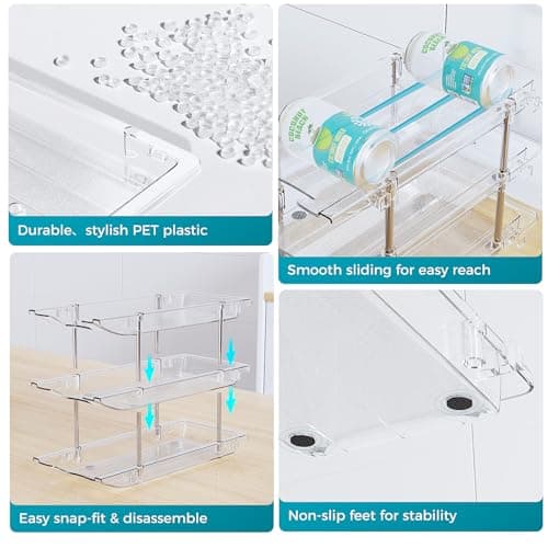 oylik Can Organizer for Pantry, 3 Tiers Can Storage Rack, up to 36 Cans Food Holders for Fridge, Cabinet and Pantry Organization - Thumbnail 6