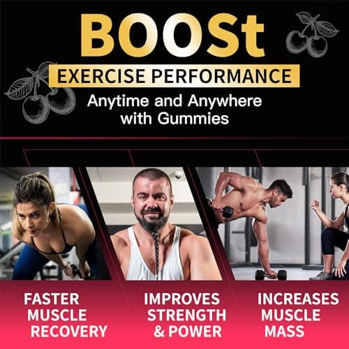 Nutravita NSF Certified Creatine Gummy - Creatine Monohydrate Gummies for Men & Women-5g of Creatine Monohydrate per Serving - Sugar Free,Vegan, Cherry Flavor, 120 Count - Thumbnail 6