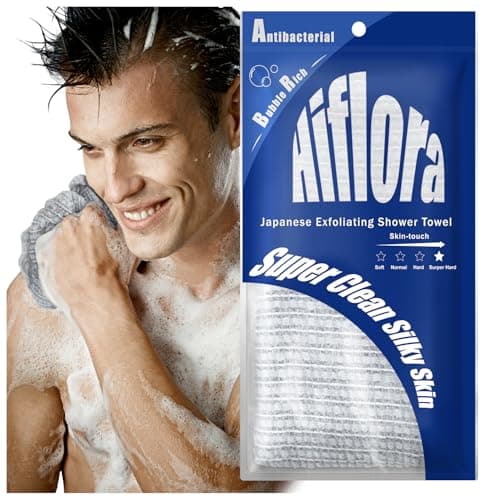 Hiflora 3D Wave Weave Japanese Exfoliating Washcloth, Intense Exfoliating Back Scrubber for Shower, Extra-Rough Body Scrub Towel, Korean Style, Volcano (Extra-Hard) - Image 1