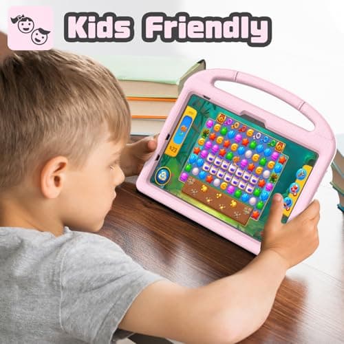 YIHE Kids Case for iPad (A16) 11th Generation 11 Inch 2025 & iPad 10th Generation 10.9 inch 2022, with Built-in Screen Protector and Stable Stand, Full Body Shockproof Protective Cover - Light Pink - Thumbnail 5