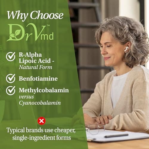 DrVmd Nerve Control – Alpha Lipoic Acid (ALA) & B Vitamin Complex (1 Month Supply) to Support Healthy Nerve Function and Comfort in Hands & Feet - Thumbnail 4