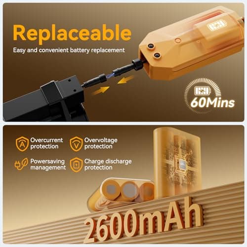 Cordless Pool Vacuum with Telescopic Pole, Powerful 30 GPM Suction, Advanced Dual Filtration, Replaceable Battery, Handheld Rechargeable Pool Cleaner for Above Ground and Inground Pools, Orange - Thumbnail 4