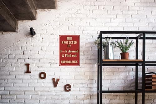 Carastora Funny Warning Metal Tin Sign - Weatherproof Outdoor Safety Sign - for Home, Garage and Office - 8x12 Inch - Thumbnail 2