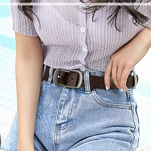 West Leathers [2 Pack Women's Belt Genuine Leather Belts - Classic Pin Buckle Cowhide Waist Belt for Jeans, Dresses, and Casual Outfits (X-Small: 25"-26") - Thumbnail 5