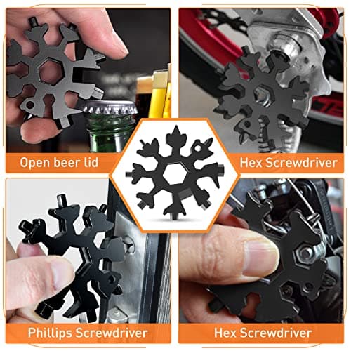 Dusor Gifts for Men Him Dad Husband, 18-in-1 Snowflake Multitool, Stocking Stuffers for Adults, Mens Gifts for Christmas, Gift for Dad Who Want Nothing, White Elephant Gift for Adults, Tools for Men - Thumbnail 5