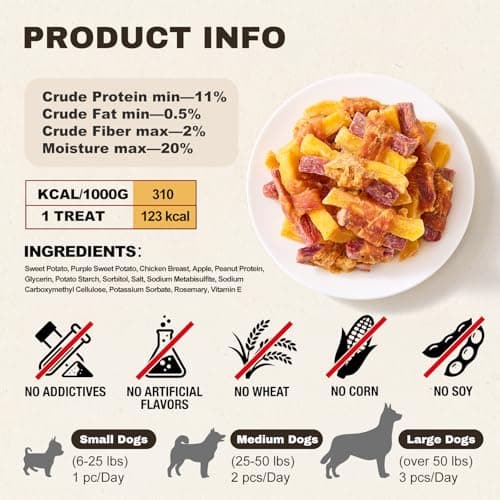 PETPHABET Chicken Wrapped Double Sweet Potato Dog Treats, 14oz - Thumbnail 4