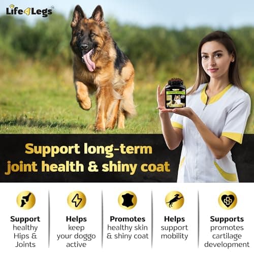 Life4Legs - Hip and Joint Chews for Dogs + Skin and Coat Supplement - Dog Joint Pain Relief Treats - Glucosamine, Chondroitin, MSM, Hemp Oil, Turmeric, Omega 3 for Dogs, Mobility Dog Health Supplies - Thumbnail 4