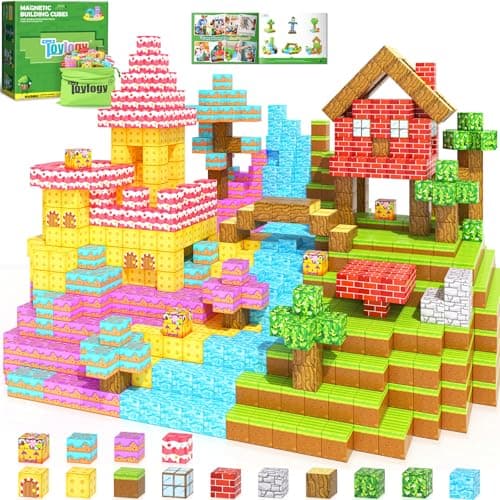 200PCS Magnetic Blocks - Magnetic Building Blocks for Girls Age 3+, Build Mine Magnet Craft Cubes for Toddlers, STEM Sensory Toys for Princess, Kids Christmas Birthday Gift - Image 1