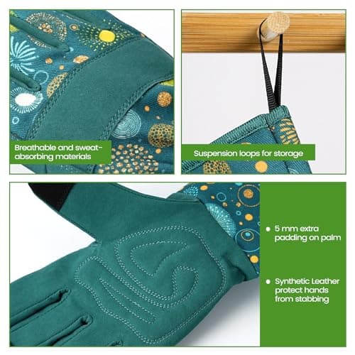 Ymomode Garden Gloves for Women - Long Sleeve Garden Gloves Ladies Light Protective Gloves for Yard & Outdoor Work - Thumbnail 5