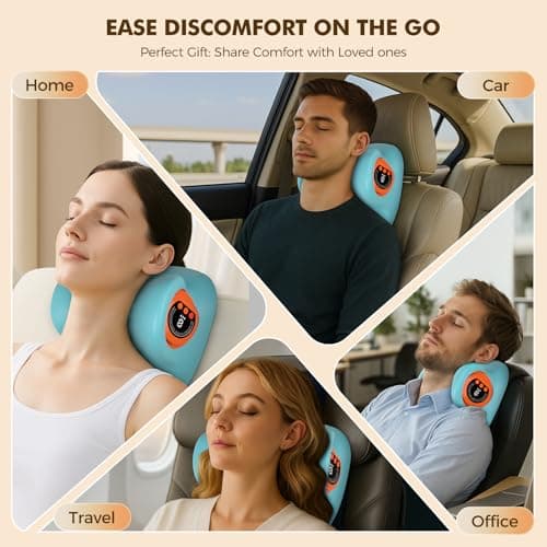Neck Massager 2026 Portable Neck Traction Device, Cervical with Heating & Vibration–Relieve Muscle Tension,4-in-1neck Customizable Massage Modes with Wireless Remote Control - Thumbnail 6