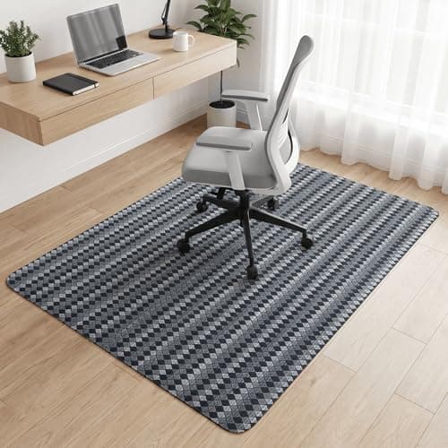 Carvapet Office Chair Mat for Hardwood Floor, 36x48 Inch Heavy Duty Floor Protector, Non Slip Desk Chair Mat for Rolling Computer Gaming Chairs, Easy to Clean Diamond Pattern