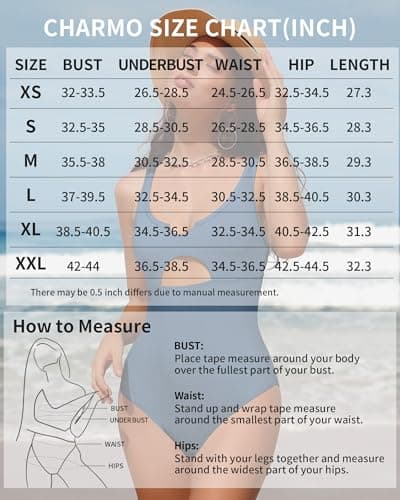 Charmo Women Ribbed Cutout One Piece Swimsuits Scoop Neck Swimwear High Cut Padded Bathing Suit Black XL - Thumbnail 6