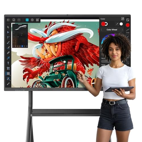 JASZDOT 65'' Smart Board, 4K UHD Interactive Touchscreen Whiteboard, Android13 Wireless Smartboard for Classroom Home Office Studio - Image 1