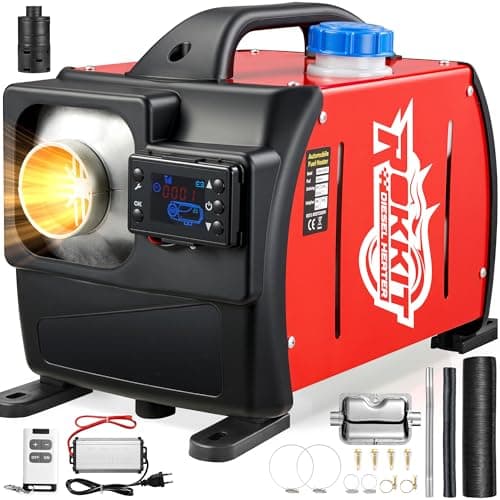 [2026 Version]Diesel Heater 8KW, 110V/12V All-in-One Portable Diesel Air Parking Heater with LCD Thermostat Monitor & Remote Control for Trucks, Car Trailer, Boat and Motor-home (8KW) - Image 1