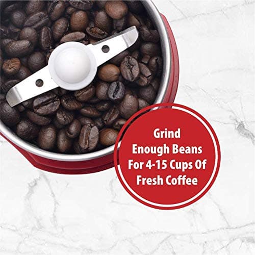 Wirsh Coffee Grinder-Electric Coffee Grinder with Stainless Steel Blades, Coffee and Spice Grinder with Powerful Motor and 4.2oz. Large Capacity for Coffee Beans,Herbs,Spices, Peanuts,Grains and More - Thumbnail 3