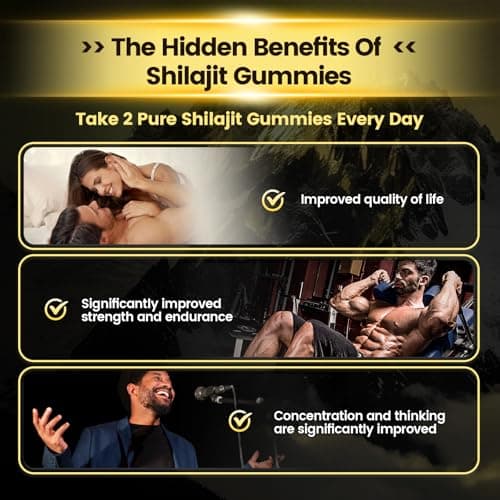 VivoNu Shilajit for Men & Women Gummies | 4000mg High Potency 10-in-1 Formula with Pure Himalayan Shilajit, Ashwagandha, and 75% Fulvic Acid | Sugar-Free Vegan, 85+ Trace Minerals - Thumbnail 5