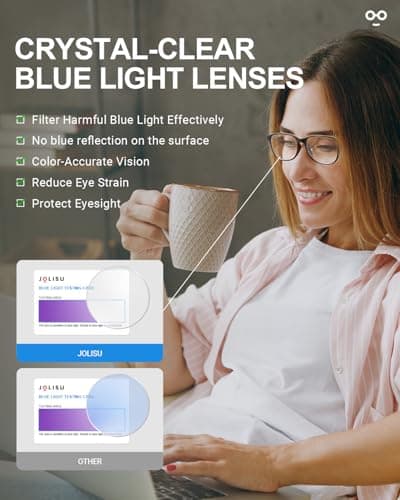 JOLISU 5 Pack Reading Glasses for Women, Lightweight Square Readers for Men & Women, Blue Light Protection, Classic Style, Spring Hinges(0.75) - Thumbnail 6