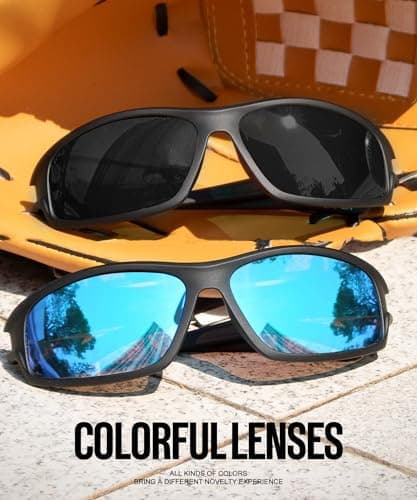 KALIYADI Polarized Sunglasses-Men Sports Sun-Glasses: Mens Sunglasses UV400 Protection for Running Fishing Golf - Thumbnail 6