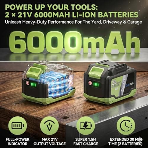 Brushless Cordless Leaf Blower with 2x 4.0Ah Batteries & Fast Charger, 650 CFM 150 MPH Brushless Battery Powered Leaf Blower, 40000 RPM Lightweight Electric Sweeper for Lawn Care, Yard Debris and Snow - Thumbnail 4
