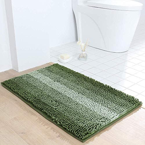 COSY HOMEER 28x18 Inch Bath Rugs Made of 100% Polyester Extra Soft and Non Slip Bathroom Mats Specialized in Machine Washable and Water Absorbent Shower Mat,Green - Thumbnail 6