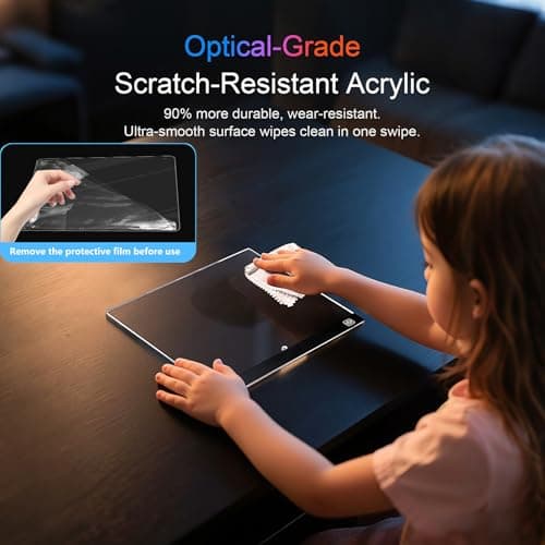 Lumiboard Light up Drawing Board for Kids Christmas Gifts, Acrylic Dry Erase Boards with Light, for Girls Teens Sketching Gift, with 4 Modes 7 Color Pens 6 Style Pictures - Thumbnail 6