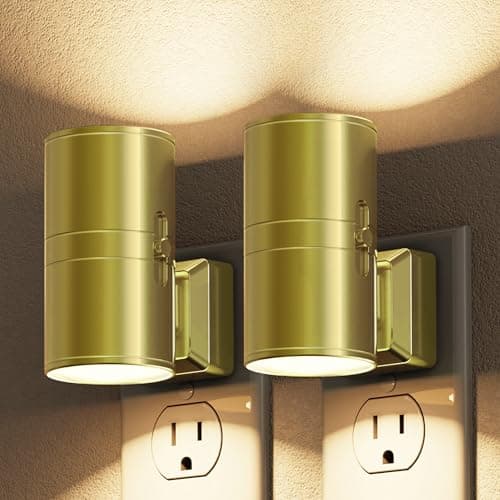 L LOHAS LED Night Light, Automatic Night Lights Plug into Wall, 2 Pack Nightlights With Light Sensor, 3000K Soft White 0-100LM Dimmable Modern Nightlight for Kids Bedroom Hallway - Image 1