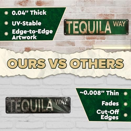 4x16 Inch Metal Bar Signs – Tequila Decorations Metal Signs, Lightweight and Easy to Install, Vintage Style Wall Tinplate Art, Rust and Fade Resistant, Good for Home, Bar, Kitchen, and Pub - Thumbnail 5