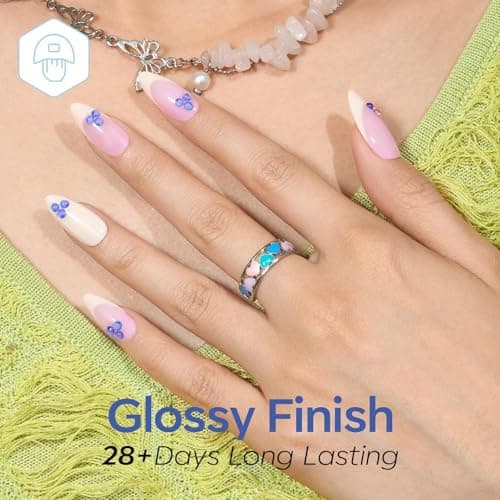 modelones Pastel Gel Nail Polish Set, Hema Free Macaron Gel Polish Set Light Pink Pastel Yellow Purple Baby Blue Green 6 Colors 2026 Spring Easter Nails with Fruit Theme Stickers LED Mani Gift - Thumbnail 5