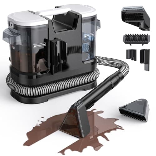 WELSAUBER Couch Cleaner Machine 600W Motor - 20Kpa Suction Upholstery Cleaner Machine, Portable Handheld Carpet Cleaner with Self-Cleaning and Long Hose for Pet Stains, Couch, Car Seats and Area Rugs - Image 1