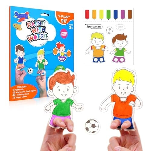 YPLUS Paint with Water Books for Toddlers, Watercolor Painting Funny Careers, Gift for Kids Ages 1-3, 2-4, 4-6 - Image 1