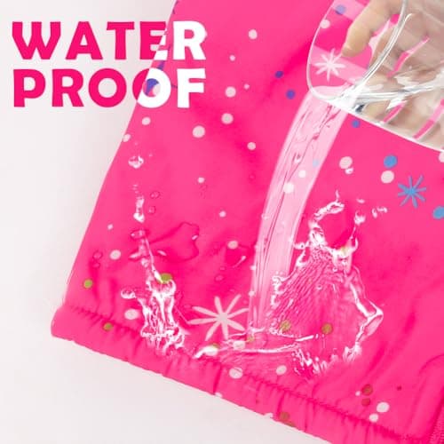 Labeol Kids Balaclava Ski Mask, Point Rose Red Waterproof Winter Waterproof Thick Warm Fleece Face Cover with Adjustable Zippers for Boys Girls - Thumbnail 3
