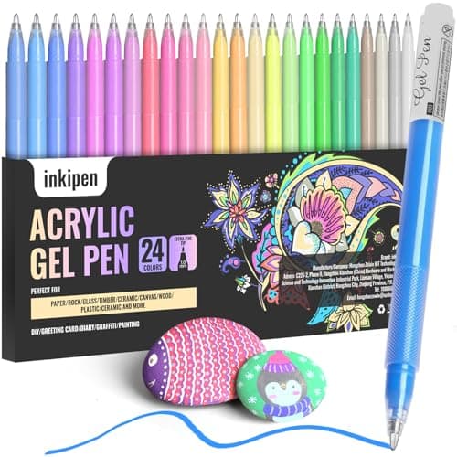 Colorful Pens, 24Pcs Colored Pens Fine Point Smooth Writing Pen, 1.0mm Colored Ink Gel Pen for Journaling Note Taking Writing, Acrylic Gel Pens for Coloring (24 Pcs Color) - Image 1