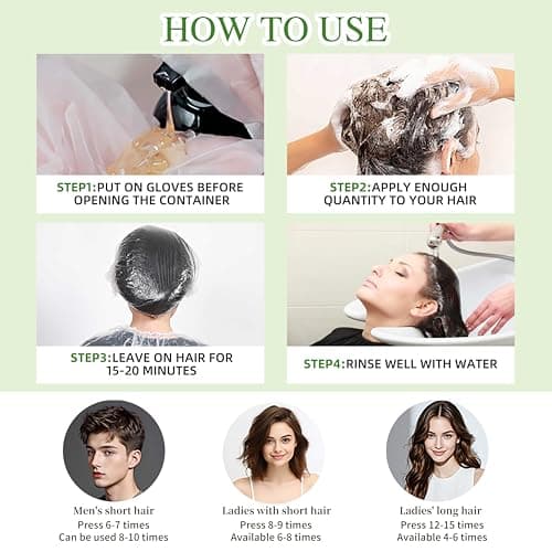 SHIHUANUO Hair Dye Shampoo 3 in 1 for Gray Hair Coverage, Herbal Ingredients Natural Shampoo Hair Dye for Women & Men/Ammonia-Free 520m（Wine Red） - Thumbnail 6